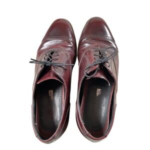 Florsheim Mens Burgundy Leather Lace Up‎ Oxford Dress Shoes Size 8 11